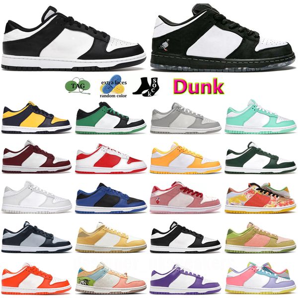 

dunks lows casual shoes sb dunkks men sneakers panda unc triple pink red chicago gai grey fog team green syracuse easter coast mens womens s, Black