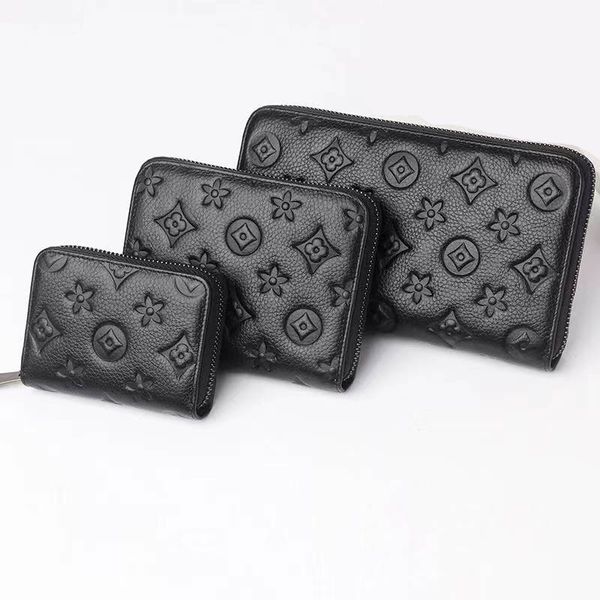 

designer women wallet original quality soft leather mens louiseity iconic textured viutonity fashion long zipper wallets coin purse card cas, Red;black