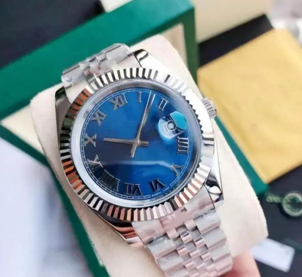 

with original box luxury mens fashion 41mm watches automatic mechanical watch 2813 stainless steel brand men wristwatches water proof montre, Slivery;brown