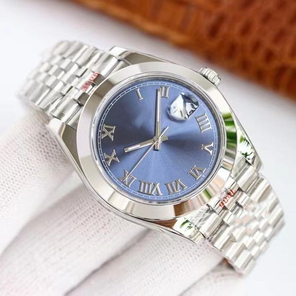 

automatic mechanical watch 41mm 904l stainless steel strap sapphire crystal business fashion waterpro luxury calibre 2836 designer movement, Slivery;golden