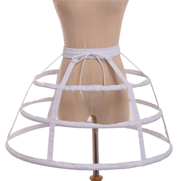 

lady 3 hoop dress crinoline petticoat cage bustle adjustable pannier, White