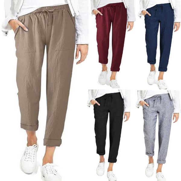 

women's pants capris 2022 women's fashionable personalized casual pants t230210, Black;white