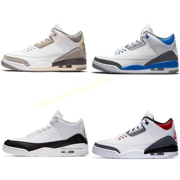 

mens 3 basketball shoes 3s womens rust pink racer blue unc midnight navy georgetown black cement cool trainers sneakers 40-46 y6