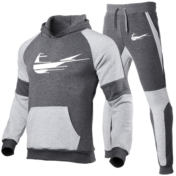 

mens designer hoodie tracksuit causal clothing women sweatsuits sport spring autumn pollover hoodies sweat basketball brand joggers sportwea, Gray