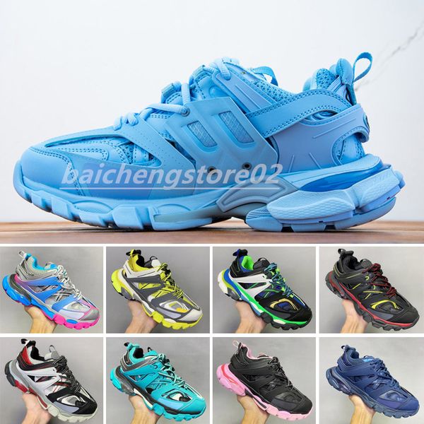 

2022 dirty dad shoes triple s track trainers new fashion clunky men and women designer black orange ladies walking paris shoe b9