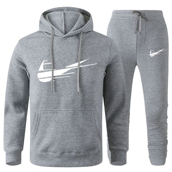 

designers mens sports tracksuit logo print hoodie dunk jacket sweat sets tech fleeces sweatshirt man casual pants running woman sportswear f, Gray