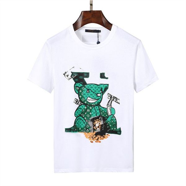 

men's t-shirt and polo shirt summer paris designer classic letter t-shirt fashion colorful piece printed crewneck pullover couple short, White;black