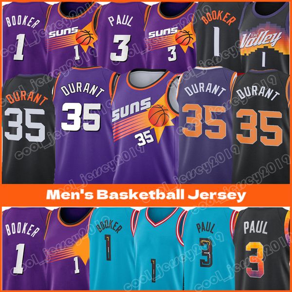 

kevin durant jersey 35 phoenix''suns''basketball jersey devin booker 1 3 chris paul steve 13 nash charles 34 barkley men, Black;red