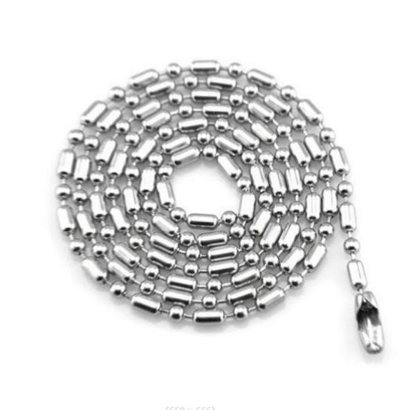 

2.4mm 60cm/24 inches bamboo chain necklaces stainless necklaces, Silver