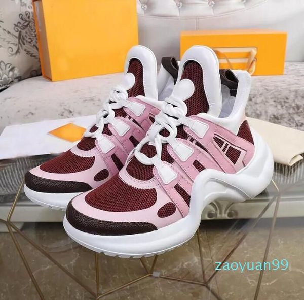 

designer with box archlight sneakers runway dress shoes lace up white trainer chunky trainers leather sneakers louiseity lvs viutonity lqof, Black