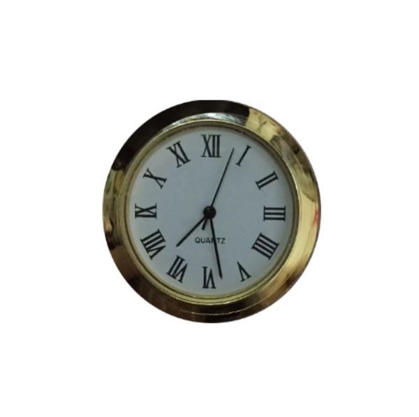 

1 7/16 inch gold plastic insert clocks with roman dial fit up clock pc21s movment