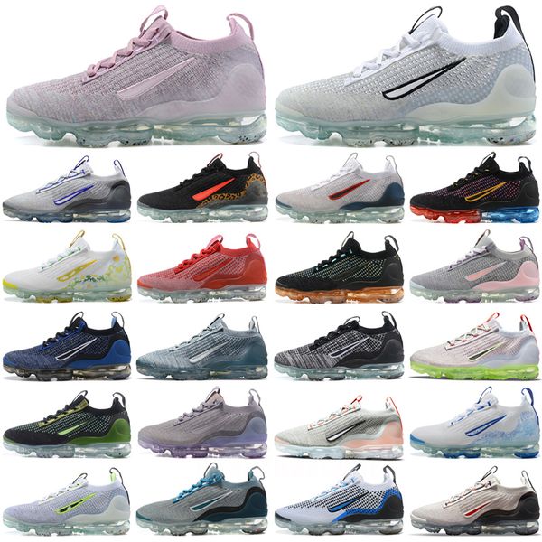 

fly knit 2023 fk-2020 running shoes mens womens sports sneakers dark grey all black speckled white pink neon stone blue pure platinum team r