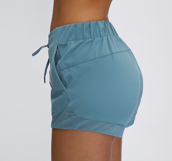 

ll596 womens yoga shorts outfits high waist exercise fitness wear short pants girls running elastic pants sportswear prevent wardrobe malfun