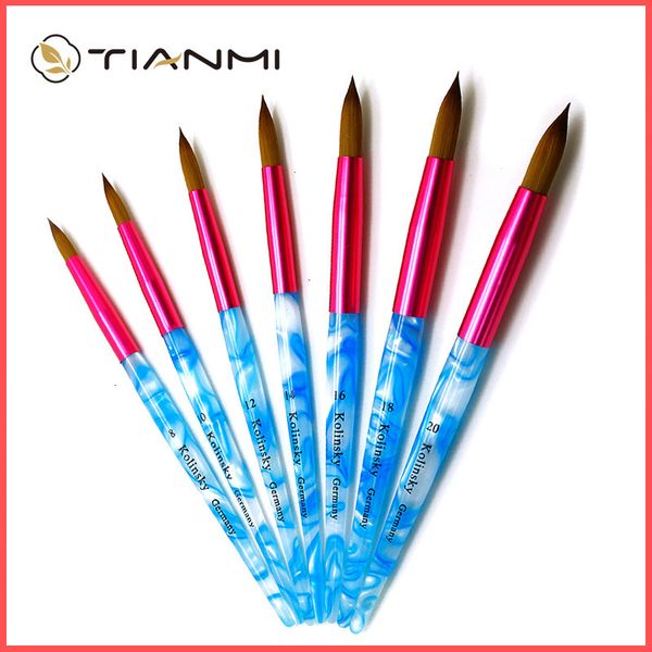 

nail brushes kolinsky sable acrylic brush extension uv gel builder tools beginner diy carving s art pen tool powder 230211, Yellow