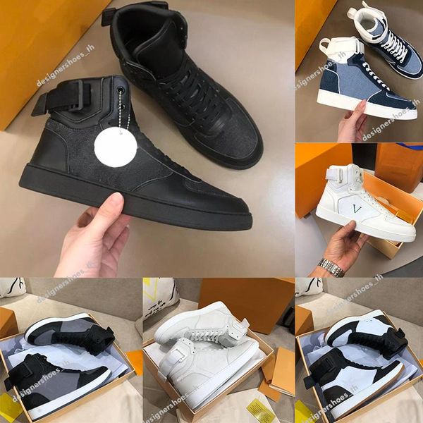 

lvity rivoli sneaker men embossed leather basket designer shoes fashion casual mens platform trainers rubbe hyst, Black