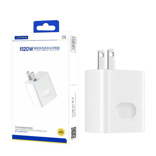 

lecandy 120w charging set for android ac adapter plug type-c super fast charge 6a data cable charger head