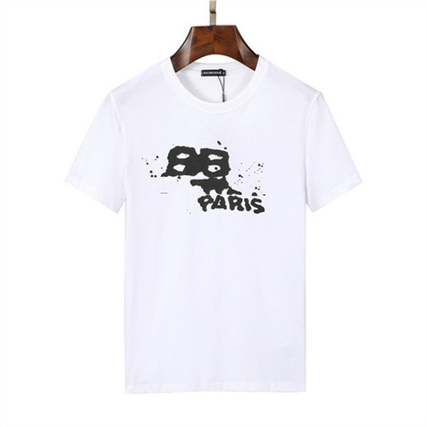 

men's t-shirt and polo shirt summer paris designer classic letter t-shirt fashion colorful piece printed crewneck pullover couple short, White;black