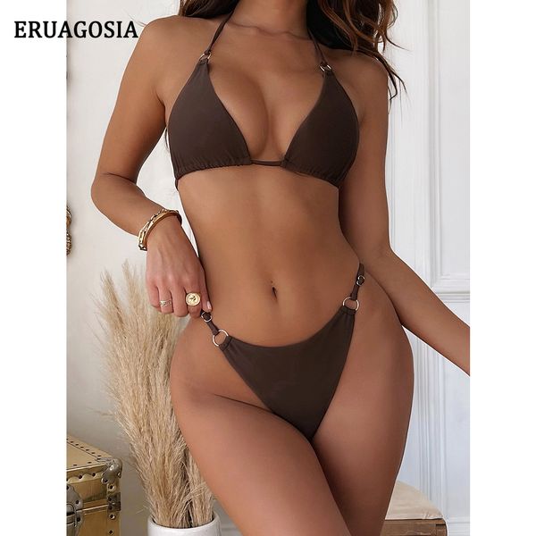 

2023 new bikini swimsuit halter swimwear women thong bikini set micro beach wear female bathing suit biquinis bather