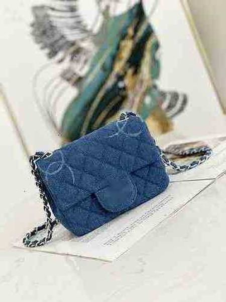 

cc bags plaid woman's 1116 shoulder chain bag denim canvas vintage messenger bags leather mini evening bag c exua