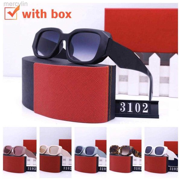 

designer prad designer sunglasses classic goggle outdoor beach sun glasses for man woman 6 color optional triangular black white eyeglasses, White;black