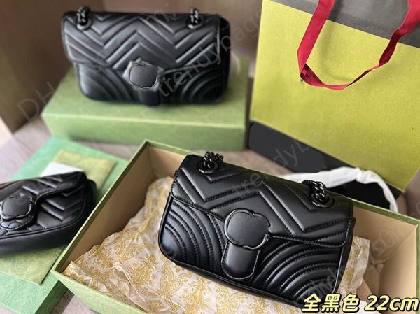 

chain bags luxury bag satchel designer bag fashion plain crossbody shoulder bags cowhideblack leather handbag cute purse wallet flap mini ma