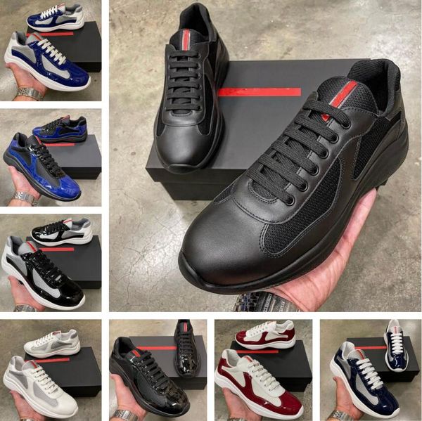 

popular americas cup brand men shoes fabric patent leather sneakers technical excellent outdoor sports easy-wear footwear eu38-46 original, Black