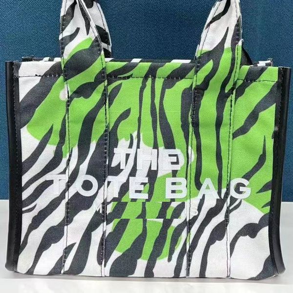 

designer bags green spring zebra stripes women totes bages canvas casual crossboby 26cm mj shoulder marc handbags jobobs purse marcjobob the
