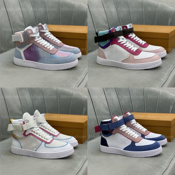 

box rivoli with boots hi-mens designers shoes embossed leather casual shoe classic monograms canvas sneake louiseity lvs viutonity rdjd, Black