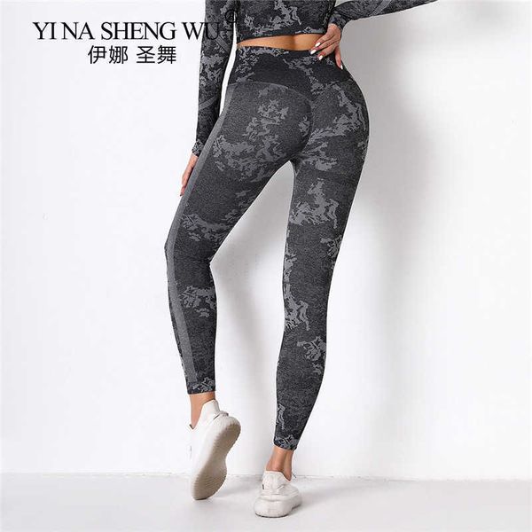 

exercise fitness clothing women camo seamless leggings high waist booty yoga leggings scrunch yoga pants gym running compression pants women