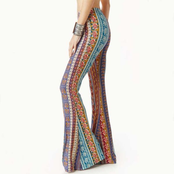 

women's pants capris new tight-fitting buttock flared trousers rose print trousers t230210, Black;white