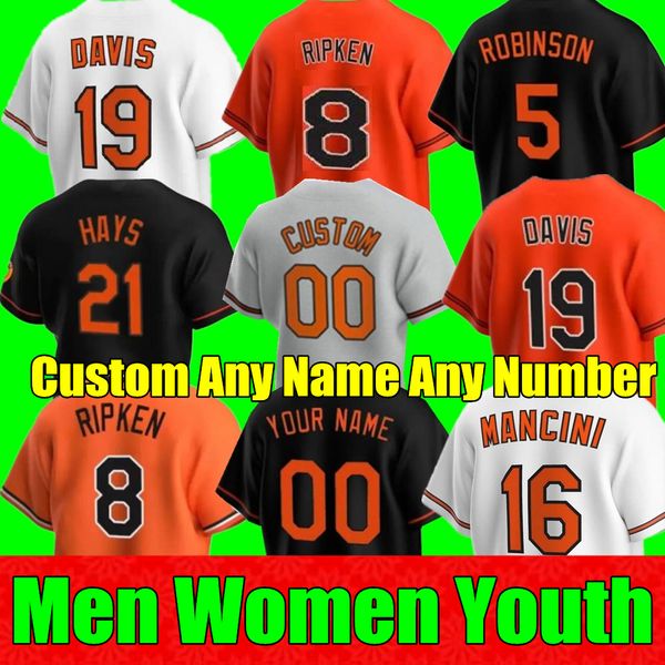 

2023 s-4xl custom adley rutschman jersey ryan mountcastle cedric mullins anthony santander gunnar henderson cal ripken orioles jorge lopez a, Blue;black