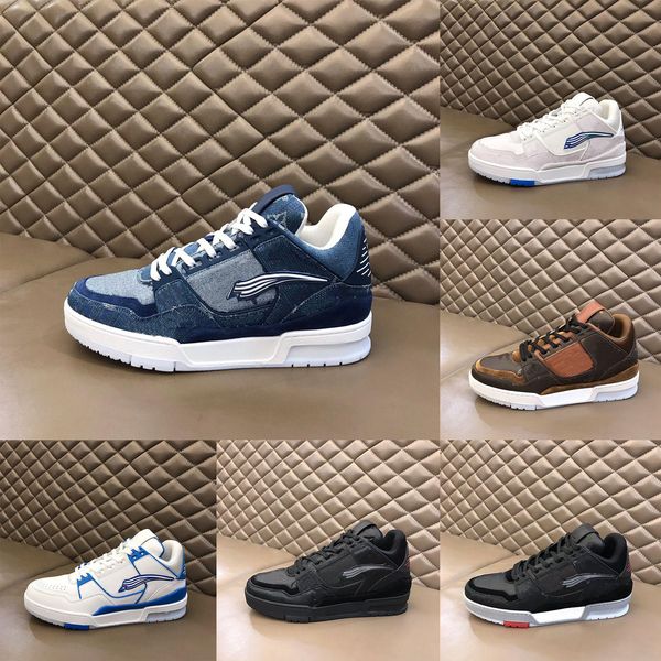 

viutonity sneaker men trainer designer casual shoes fashion dirty shoe classic leather retro skate shoe denim b sukk, Black