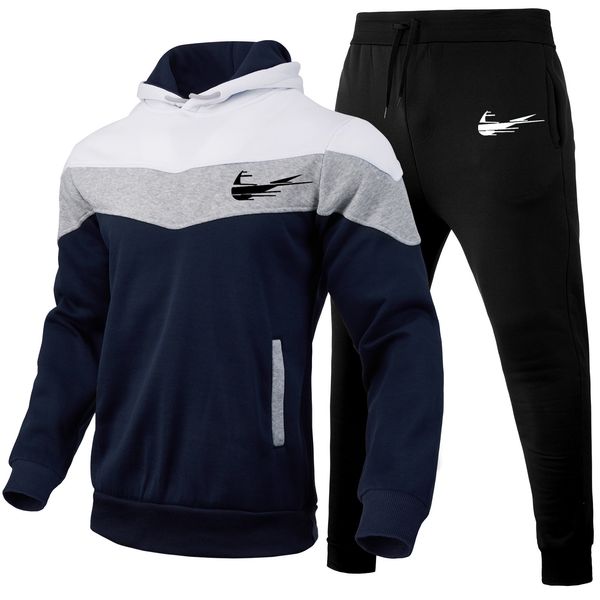 

designer mens tracksuit causal clothing women sweatsuits sport jogger autumn winter pollover hoodies sweat pants basketball brand sportwear, Gray