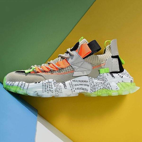 

dress shoes men's sneakers casual running comfortable tennis elastic fly woven breathable sports fashion nonslip male 230211, Black