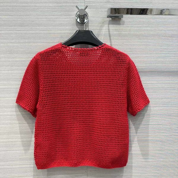 

women's sweaters designer 2023 new spring summer milan runway o neck short sleeve high end jacquard pullover designer 0212-7 kg06, White;black