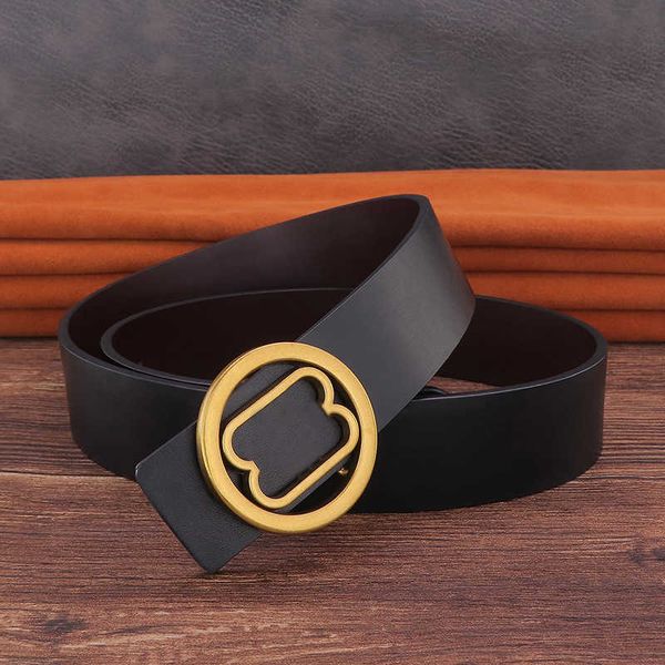 

new men fashion brand belt high-quality cowhide all-in-one letter round buckle casual pants belts 3.8cm wide r belt, Black;brown