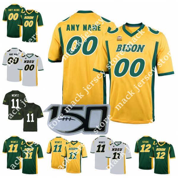 

custom ncaa college ndsu bison football jersey 5 trey lance 11 carson wentz 4 dimitri williams 18 adam cofield 55 aaron mercadel stitched, Black