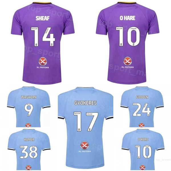 

2022 2023 fc 17 gyokeres soccer jersey 24 godden 5 mcfadzean 2 panzo 8 allen 23 dabo 38 hamer 15 hyam 14 sheaf 30 tavares 28 eccles football, Black;yellow