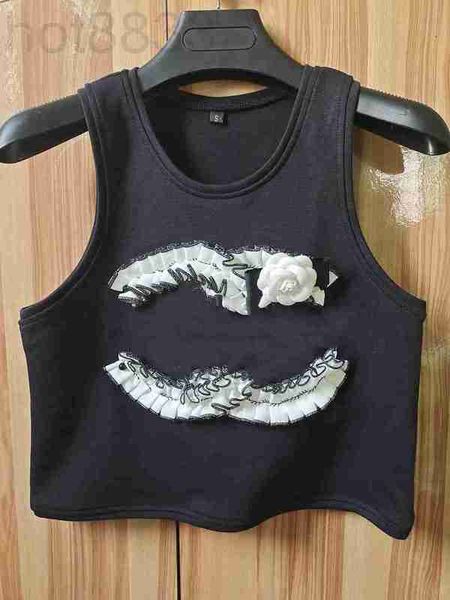 

women's tanks & camis designer vest women three-dimensional decorative knitting fashion versatile short sleeveless kxq4, White