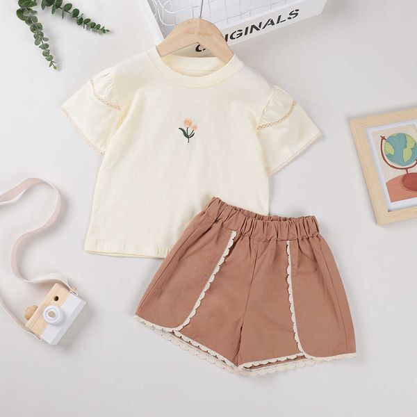 

s clothing summer solid color fahion jacket and short caual piece suit clothe baby girl outfit set, White
