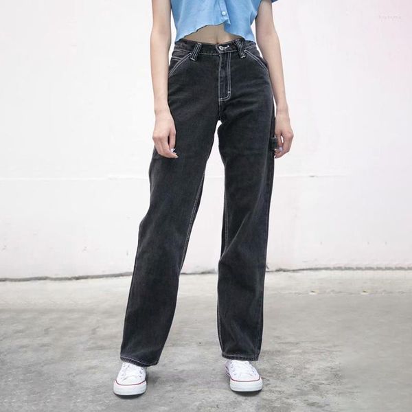 

women's jeans girls vintage slim black 2023 spring-autumn fashion ladies low waist streetwear denim pants chic women pant, Blue