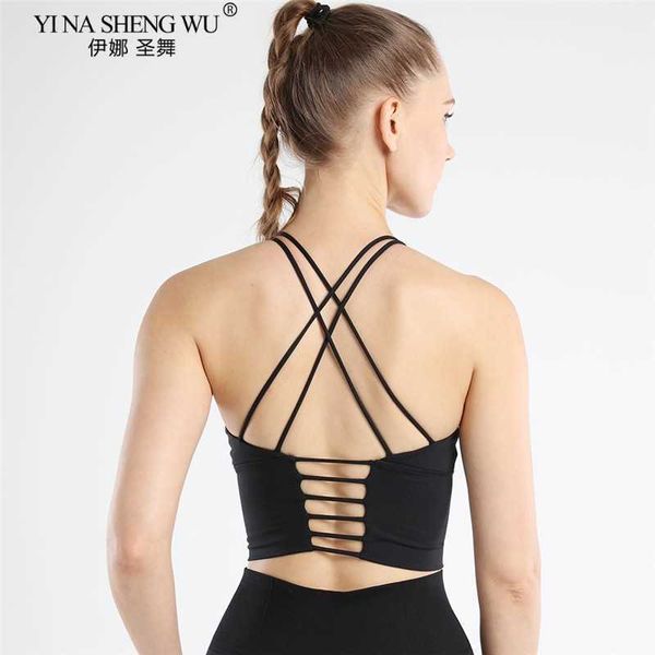 

exercise fitness clothing fitness sports yoga bra for women push up solid cross back yoga running gym training workout femme underwear crop
