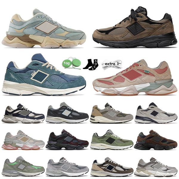 

9060 990 v3 running shoes 990v3 blue haze black castlerock grey rain cloud grey jjjjound brown levi's denim mens womens sports sneakers