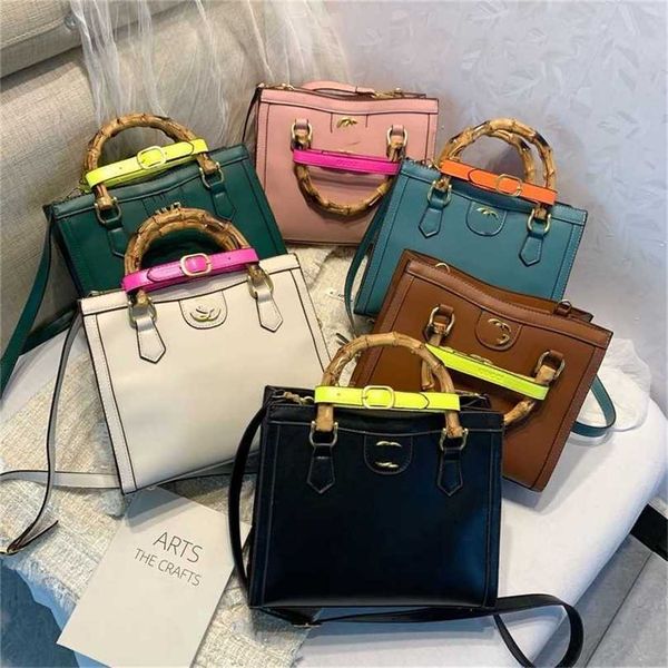 

designer handbag store 70% off handbag girl large capacity color contrast simple goddess texture messenger shopping single women sales