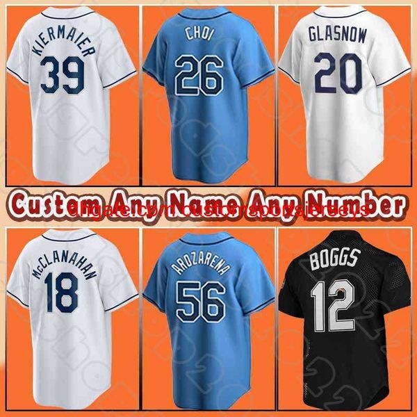 

stitch randy arozarena baseball tyler glasnow yandy diaz austin meadows kevin kiermaier jerseys wade boggs shane mcclanahan corey kluber tay, Black