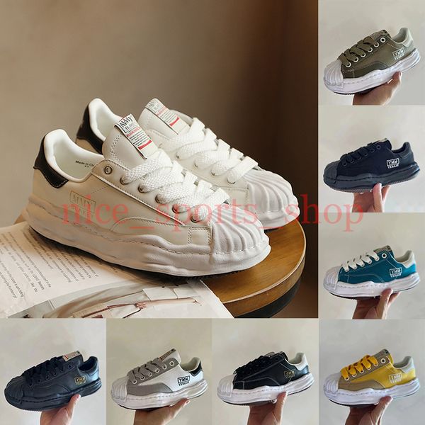 

fashion maison mihara yasuhiro original canvas shoes men women trainers low cut luxury rubber cap mmy miharayasuhiro toe cap mmy sports shoe, White;red