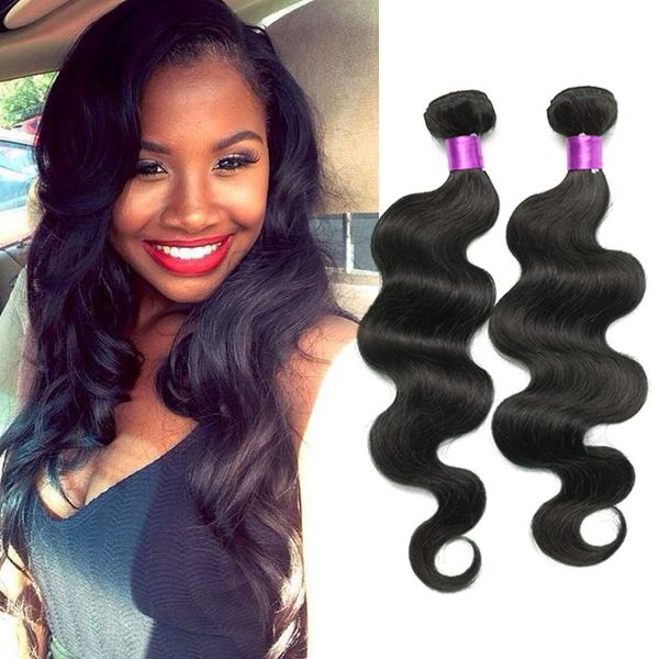 

brazilian body wave virgin hair wefts 3pcs 8a brazilian human hair extensions peruvian malaysian indian, Black