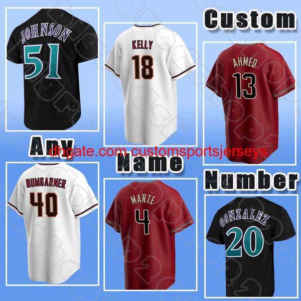 

stitch 51 randy johnson baseball madison bumgarner jersey ketel marte luis gonzalez christian walker carson merrill kelly daulton varsho jos, Black