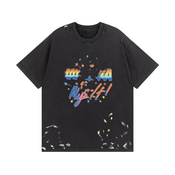 

men's t-shirts fashion men's t-shirt balencaigaity 2023 new cotton soft anti-wrinkle retro decorative printing letters casual stud, White;black