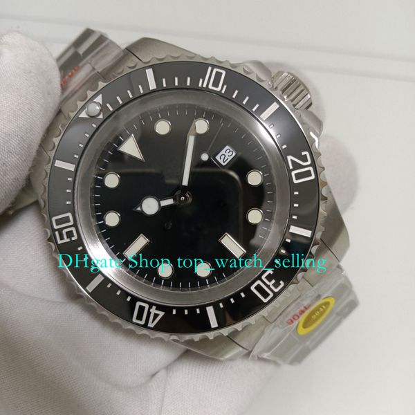 

2 color automatic watches for men 44mm 904l steel ceramic bezel black dial sport folding clasp wristwatches cal.3235 movement v12 wristwatch, Slivery;black